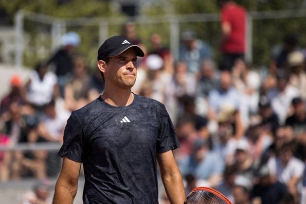 TENNIS - ATP, Tennis Herren French Open 2023 PARIS,FRANCE,29.MAY.23 - TENNIS - ATP World Tour, French Open, Roland Garros, Grand Slam. Image shows the disappointment of Dominic Thiem (AUT).  GEPAxpictures xFrancoisxAsal