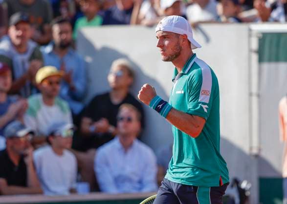 Jan Lennard Struff makes fist and cheers, jubilation, joy, emotion Copyright: xJuergenxHasenkopfx