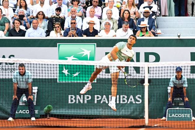 Sport Bilder des Tages Carlos Alcaraz ( Espagne ) TENNIS : Roland Garros 2023 - Internationaux de France - 29 05 2023 FedericoPestellini Panoramic 