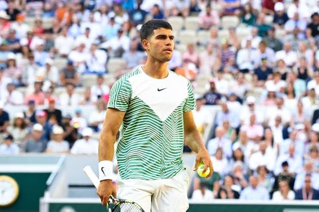 Carlos Alcaraz ( Espagne ) TENNIS : Roland Garros 2023 - Internationaux de France - 29 05 2023 FedericoPestellini Panoramic 