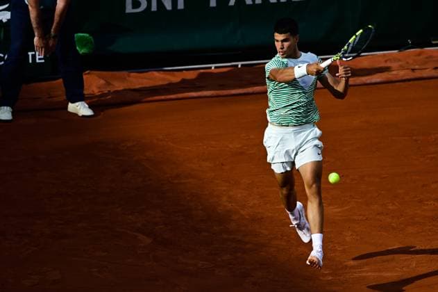 Carlos Alcaraz ( Espagne ) TENNIS : Roland Garros 2023 - Internationaux de France - 29 05 2023 FedericoPestellini Panoramic 