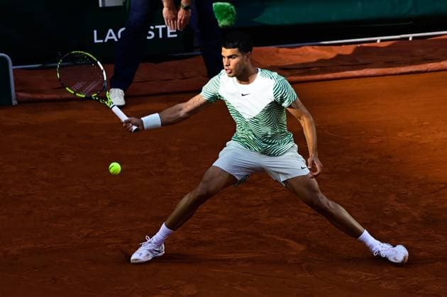 Carlos Alcaraz ( Espagne ) TENNIS : Roland Garros 2023 - Internationaux de France - 29 05 2023 FedericoPestellini Panoramic 