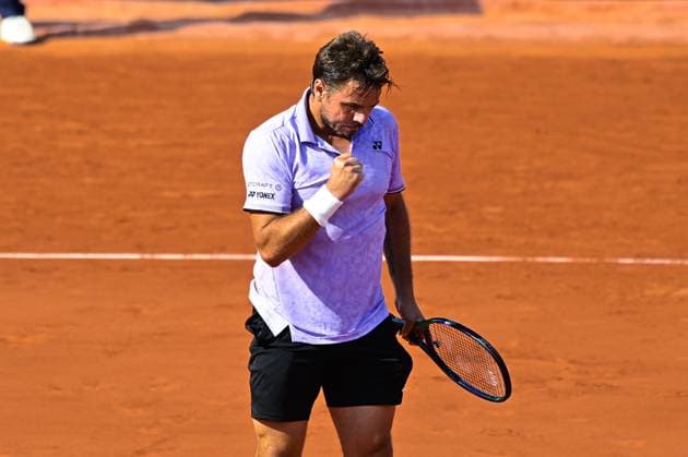 Attitude - Joie de Stan Wawrinka ( Suisse ) TENNIS : Roland Garros 2023 - Internationaux de France - 29 05 2023 FedericoPestellini Panoramic 