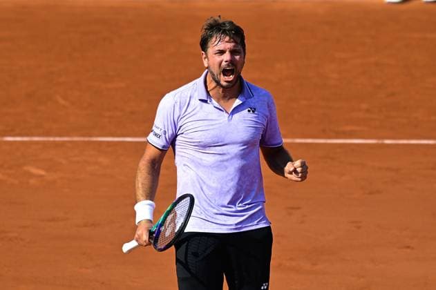 Attitude - Joie de Stan Wawrinka ( Suisse ) TENNIS : Roland Garros 2023 - Internationaux de France - 29 05 2023 FedericoPestellini Panoramic 