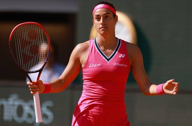 (230530) -- PARIS, May 30, 2023 -- Caroline Garcia of France reacts during the women s singles first round match between Wang Xiyu of China and Caroline Garcia of France at the French Open tennis tournament at Roland Garros in Paris, France, on May 29, 2023. ) (SP)FRANCE-PARIS-TENNIS-ROLAND GARROS-FRENCH OPEN-WOMEN S SINGLES GaoxJing 