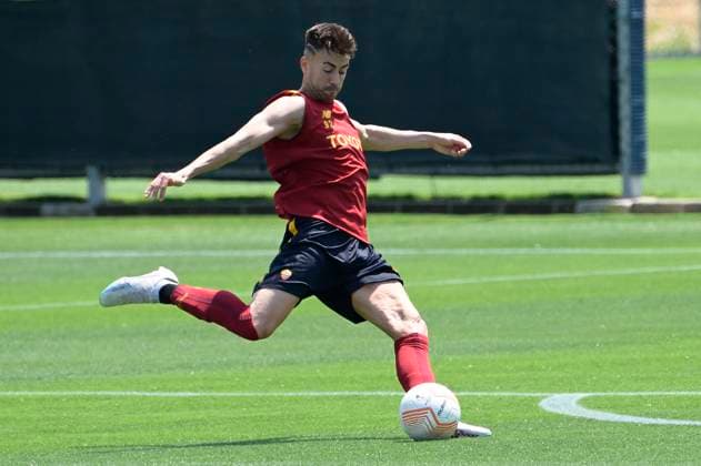 Foto Fabrizio Corradetti LaPresse 30 Maggio 2023 Roma, Italia - Allenamento AS Roma prima della Finale Europa League con il Siviglia - Centro Fulvio Bernardini - Trigoria. Nella foto: Stephan El Shaarawy (AS Roma) May 30, 2023 Rome, Italy - AS Roma training before the Europa League Final with Sevilla - Fulvio Bernardini Center - Trigoria. In the photo: Stephan El Shaarawy (AS Roma)  Copyright: xFabrizioxCorradetti LaPressex