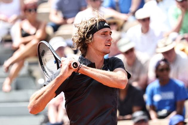 Alexander Zverev, GER, during first round of 2023 French Open at Roland Garros, Paris, 30 05 2023