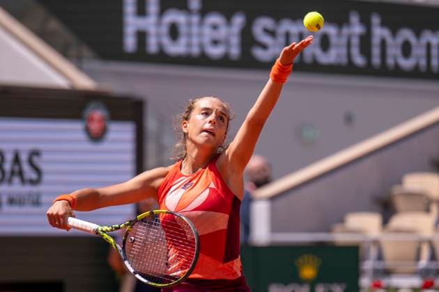Roland Garros 2023 PARIS, IF - 30.05.2023: ROLAND GARROS 2023 - Lucia Bronzetti during the match between Ons Jabeur and Lucia Bronzetti at the Roland Garros 2023 tournament held in Paris, France. Jabeur won 2-0 (Photo: Richard Callis Fotoarena) x2381883x  RichardxCallis