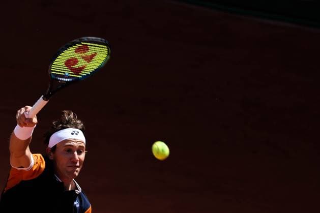 2023 French Open - Day Two Casper RUUD (NOR) in action during her match against Elias YMER (SWE) on Suzanne-LENGLEN court in The French Open Roland Garros 2023 tennis tournament day three. Paris France  Copyright: xIbrahimxEzzatx originalFilename:ezzat-notitle230530_npTxQ.jpg