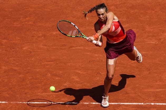 2023 French Open - Day Three LUCIA BRONZETTI (ITA) in action during her match against Ons JABEUR (TUN) on Philippe-CHATRIER court in The French Open Roland Garros 2023 tennis tournament day three. Paris France  Copyright: xIbrahimxEzzatx originalFilename:ezzat-notitle230530_npYa4.jpg