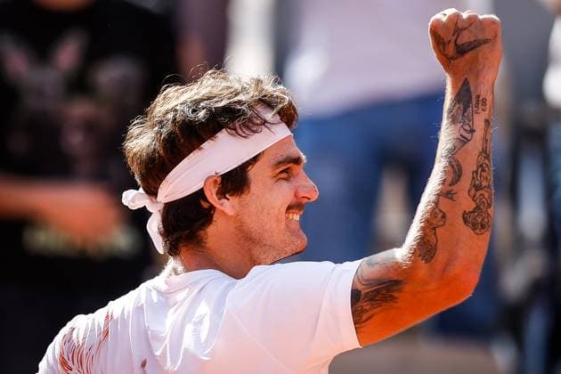 May 30, 2023, Paris, France, France: Thiago SEYBOTH WILD of Brazil celebrates his victory during the third day of Roland-Garros 2023, French Open 2023, Grand Slam tennis tournament at the Roland-Garros Stadium on May 30, 2023 in Paris, France. Paris France - ZUMAm308 20230530_zsp_m308_018 Copyright: xMatthieuxMirvillex