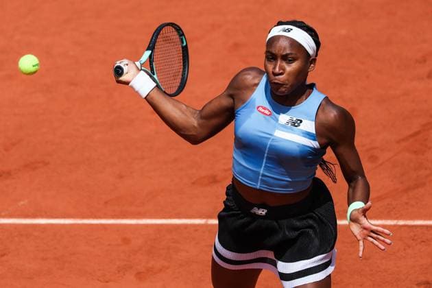 2023 French Open - Day Three Coco GAUFF (USA) in action during her match against Rebeca MASAROVA (ESP) on Suzanne-LENGLEN court in The French Open Roland Garros 2023 tennis tournament day three. Paris France  Copyright: xIbrahimxEzzatx originalFilename:ezzat-notitle230530_npoZ5.jpg