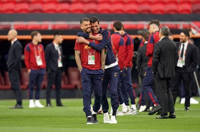 Football, EL Final, AS Rome Training in Budapest