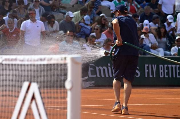 Illustration arrosage TENNIS : Roland Garros 2023 - Internationaux de France - 30 05 2023 FedericoPestellini Panoramic 
