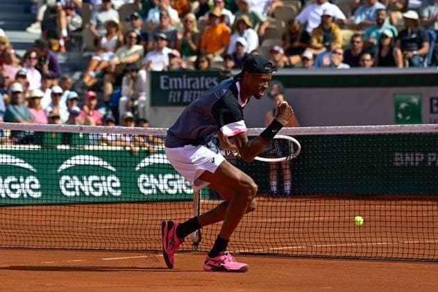 Attitude - Joie de Christopher Eubanks ( USA ) - TENNIS : Roland Garros 2023 - Internationaux de France - 30 05 2023 FedericoPestellini Panoramic 