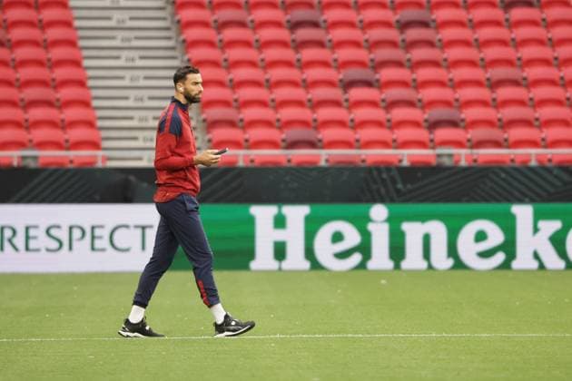 SOCCER - UEFA EL, Sevilla vs Roma BUDAPEST,HUNGARY,30.MAY.23 - SOCCER - UEFA Europa League, final, FC Sevilla vs AS Roma, preview, press conference, PK, Pressekonferenz pitch walk Roma. Image shows Rui Patricio (Roma).  GEPAxpictures xCsabaxDoemoetoer