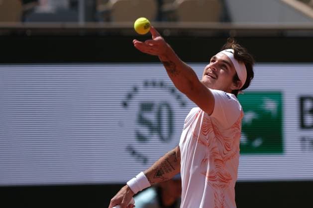 May 31, 2023, Paris, Paris, France: THIAGO SEYBOT WILD of Brazil return the ball to DANIL MEDVEDEV of Russia during the Day 3 of the French Open 2023, Grand Slam tennis tournament at the Roland-Garros Stadium - Paris France..Thiago Seybot Wild won : 7-6 6-7 2-6 6-3 6-4 Paris France - ZUMAp119 20230531_zaf_p119_025 Copyright: xPierrexSteveninx