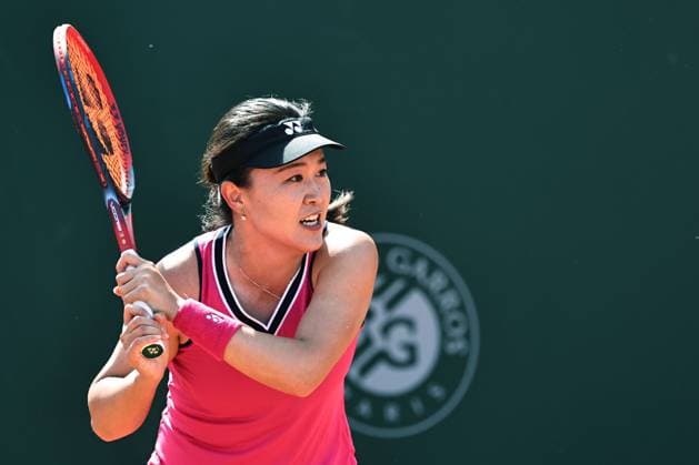 Zhu Lin, CHN, during first round of 2023 French Open at Roland Garros, Paris, 30 05 2023