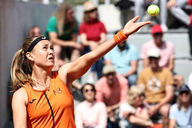 Marie Bouzkova, CZE, during first round of 2023 French Open at Roland Garros, Paris, 30 05 2023