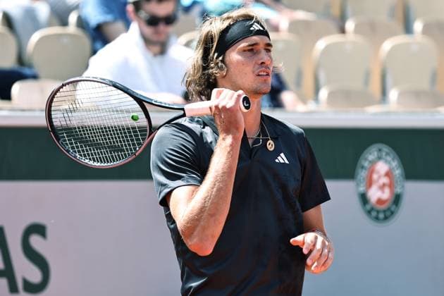 Alexander Zverev, GER, during first round of 2023 French Open at Roland Garros, Paris, 30 05 2023