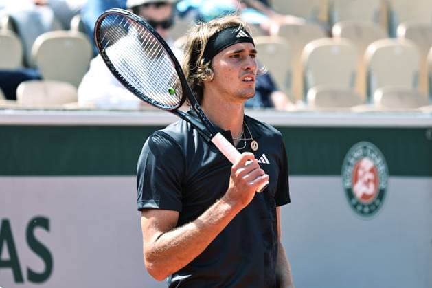 Alexander Zverev, GER, during first round of 2023 French Open at Roland Garros, Paris, 30 05 2023