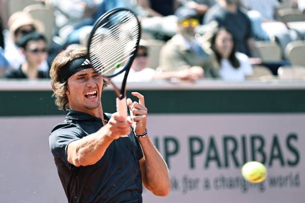 Alexander Zverev, GER, during first round of 2023 French Open at Roland Garros, Paris, 30 05 2023