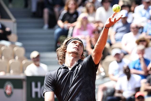 Alexander Zverev, GER, during first round of 2023 French Open at Roland Garros, Paris, 30 05 2023