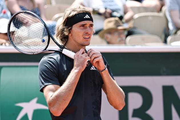Alexander Zverev, GER, during first round of 2023 French Open at Roland Garros, Paris, 30 05 2023