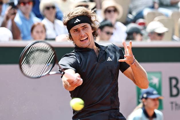 Alexander Zverev, GER, during first round of 2023 French Open at Roland Garros, Paris, 30 05 2023