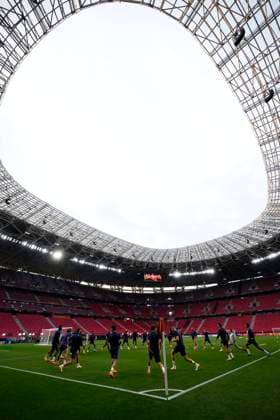 Sevilla FC Training Session And press conference, PK, Pressekonferenz - UEFA Europa League Final 2022 23 Sevilla players during the training session prior to the UEFA Europa League 2022 23 final match between Sevilla FC and AS Roma on May 30, 2023 in Budapest, Hungary Budapest Hungary  Copyright: xJosexBretonx originalFilename:breton-sevillaf230530_npKUR.jpg