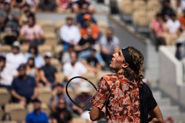 TENNIS - ATP, Tennis Herren French Open 2023 PARIS,FRANCE,31.MAY.23 - TENNIS - ATP World Tour, French Open, Roland Garros, Grand Slam. Image shows Stefanos Tsitsipas (GRE).  GEPAxpictures xFrancoisxAsal