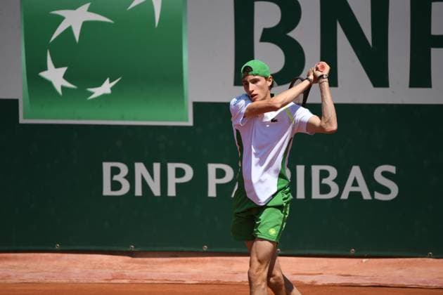 Tennis : Roland Garros 2023 - France - Hugo Humbert - France Tennis : Roland Garros 2023 - France - 31 05 23 ChrysleneCaillaud Panoramic 