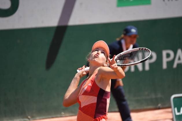 Tennis : Roland Garros 2023 - France - Elise Mertens - Belgique Tennis : Roland Garros 2023 - France - 31 05 23 ChrysleneCaillaud Panoramic 