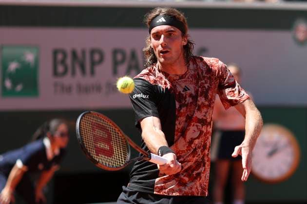 Stefanos Tsitsipas during the match between Stefanos Tsitsipas and Roberto Carballes Baena at the Roland Garros 2023 tournament held in Paris, France. (Richard Callis SPP) Copyright: xRichardxCallisx xSPPx SPP_203084