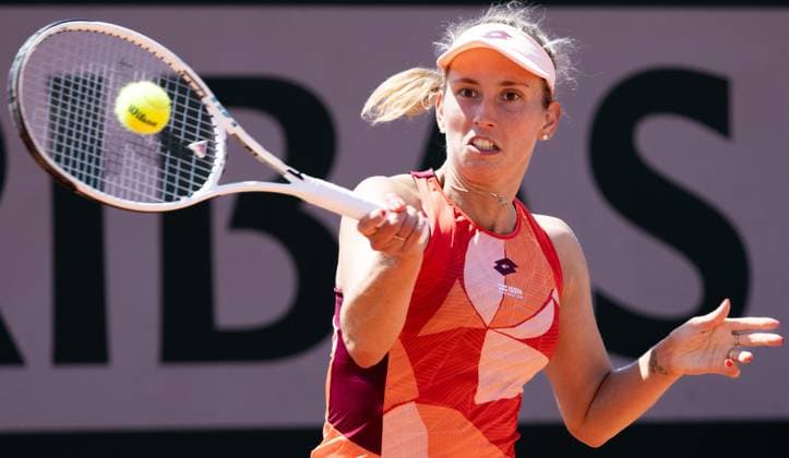Belgian Elise Mertens pictured in action during a tennis match against Colombian Osorio, in the second round of the women s singles at the Roland Garros French Open tennis tournament in Paris, France, Wednesday 31 May 2023. BENOITxDOPPAGNE  x68203950x