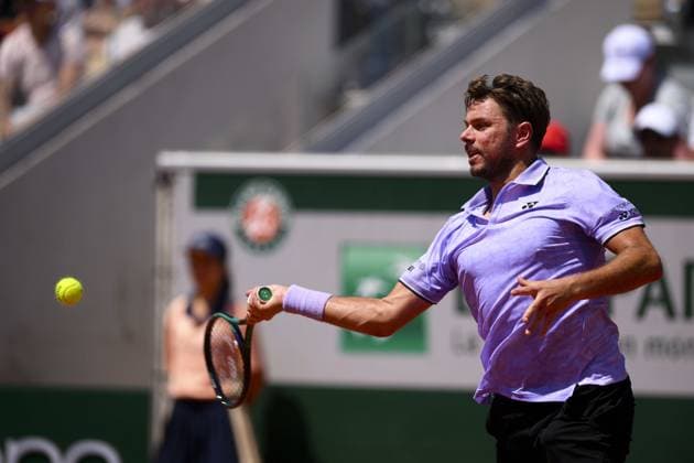 Stan Wawrinka (Sui) TENNIS : Roland Garros 2023 - Paris - 31 05 2023 JBAutissier Panoramic 