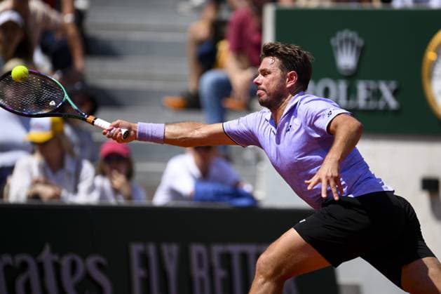 Stan Wawrinka (Sui) TENNIS : Roland Garros 2023 - Paris - 31 05 2023 JBAutissier Panoramic 