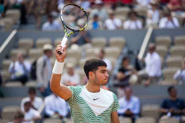 TENNIS - ATP, Tennis Herren French Open 2023 PARIS,FRANCE,31.MAY.23 - TENNIS - ATP World Tour, French Open, Roland Garros, Grand Slam. Image shows Carlos Alcaraz (ESP).  GEPAxpictures xFrancoisxAsal