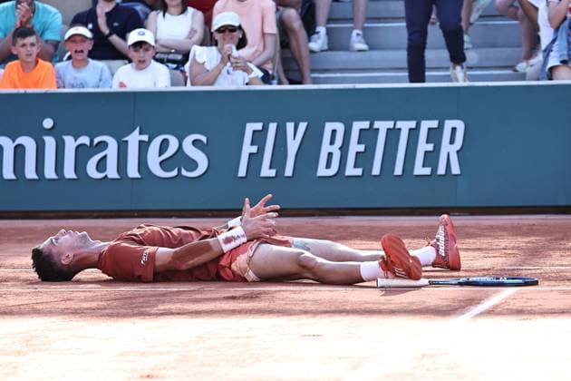 Thanasi Kokkinakis, AUS, during second round of 2023 French Open at Roland Garros, Paris, 31 05 2023