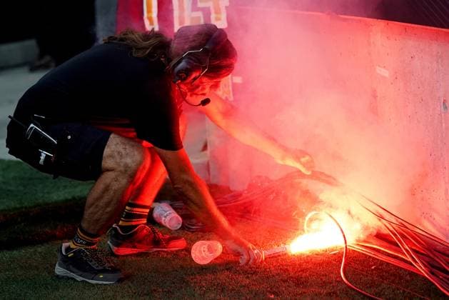 Foto Davide Spada LaPresse 31 Maggio 2023 - Budapest, Ungheria - calcio - Roma vs Siviglia - Uefa Europa League 2022 2023 Finale - Stadio Puskas Arena. Nella foto: i tifosi della Roma Foto Davide Spada LaPresse May 31, 2023 Budapest, Hungary - sport, soccer - Roma vs Sevilla - Uefa Europe League Final 2022 2023 - Puskas Arena Stadium. In the pic: Roma supporters  Copyright: xDavidexSpada LaPressex