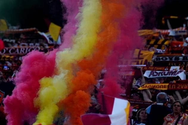 Foto Davide Spada LaPresse 31 Maggio 2023 - Budapest, Ungheria - calcio - Roma vs Siviglia - Uefa Europa League 2022 2023 Finale - Stadio Puskas Arena. Nella foto: tifosi Roma Foto Davide Spada LaPresse May 31, 2023 Budapest, Hungary - sport, soccer - Roma vs Sevilla - Uefa Europe League Final 2022 2023 - Puskas Arena Stadium. In the pic: Roma supporters  Copyright: xDavidexSpada LaPressex