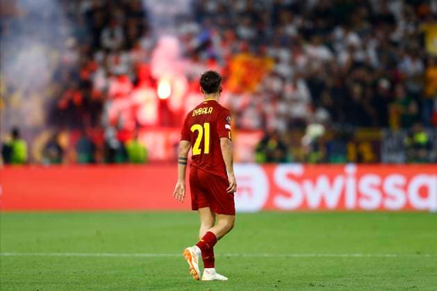 HUN: Sevilla FC-AC Roma. UEFA Europa League Final Paulo Dybala of AS Roma celebrates after scoring the 0-1 during the UEFA Europa League match, Final between Sevilla FC and AC Roma played at Puskas Arena Stadium on May 31, 2023 in Budapest, Hungary. kpng Copyright: xAntonioxPozox xPRESSINx AP_230531_063