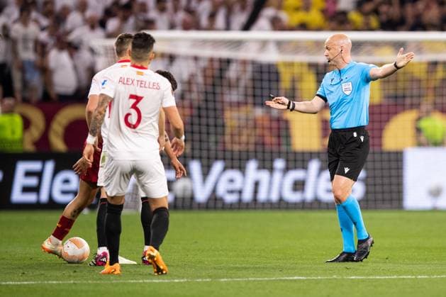 Sevilla v Roma, UEFA Europa League final, Budapest, Hungary Budapest, Hungary. 31st, May 2023. Referee Anthony Taylor seen during the UEFA Europa League final between Sevilla and Roma at the Puskas Arena in Hungary.  Copyright: xGonzalesxPhoto BalazsxPopalx