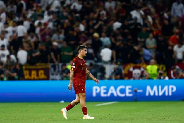 HUN: Sevilla FC-AC Roma. UEFA Europa League Final Paulo Dybala of AS Roma at half time during the UEFA Europa League match, Final between Sevilla FC and AC Roma played at Puskas Arena Stadium on May 31, 2023 in Budapest, Hungary. kpng Copyright: xAntonioxPozox xPRESSINx AP_230531_107