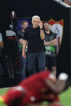 Budapest, Hungary: 31.05.2023:Jose Mourinho coach manager of Roma in action during the Final UEFA Europa League 2023 match between Sevilla FC vs AS Roma at Puskas Arena of Budapest in Hungary  Copyright: xmarcoxiacobuccix xipa-agency.netx xmarcoxiacobuccix 0 IPA_IPA38351599
