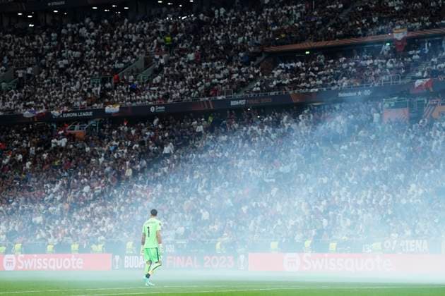 Sport Bilder des Tages Sevilla FC v AS Roma - UEFA Europa League Final 2022 23 Rui Patricio goalkeeper of Roma and Portugal during the UEFA Europa League 2022 23 final match between Sevilla FC and AS Roma at Puskas Arena on May 31, 2023 in Budapest, Hungary. Budapest Hungary  Copyright: xJosexBretonx originalFilename:breton-sevillaf230531_npRIV.jpg