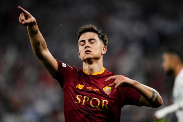Sevilla FC v AS Roma - UEFA Europa League Final 2022 23 Paulo Dybala second striker of Roma and Argentina reacts during the UEFA Europa League 2022 23 final match between Sevilla FC and AS Roma at Puskas Arena on May 31, 2023 in Budapest, Hungary. Budapest Hungary  Copyright: xJosexBretonx originalFilename:breton-sevillaf230531_np6sh.jpg