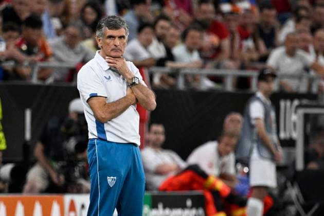 IPP20230531 Football - soccer: UEFA Europa League 2022 2023, Final, Sevilla FC - A.S. Roma, JosÃ Luis Mendilibar allenatore del Seviglia (Verwendung nur in Deutschland - GERMANY ONLY) *** IPP20230531 Football soccer UEFA Europa League 2022 2023, Final, Sevilla FC A S Roma, JosÃ Luis Mendilibar allenatore del Seviglia Use only in Germany GERMANY ONLY 