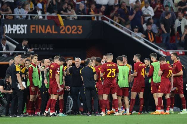 Budapest, Hungary: 31.05.2023: in action during the Final UEFA Europa League 2023 match between Sevilla FC vs AS Roma at Puskas Arena of Budapest in Hungary  Copyright: xmarcoxiacobuccix xipa-agency.netx xmarcoxiacobuccix 0 IPA_IPA38352200