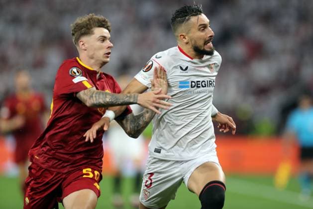 Budapest, Hungary: 31.05.2023: in action during the Final UEFA Europa League 2023 match between Sevilla FC vs AS Roma at Puskas Arena of Budapest in Hungary  Copyright: xmarcoxiacobuccix xipa-agency.netx xmarcoxiacobuccix 0 IPA_IPA38352203